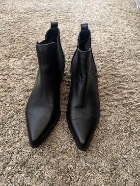 Blondo Black Pointed Chelsea Ankle Boots